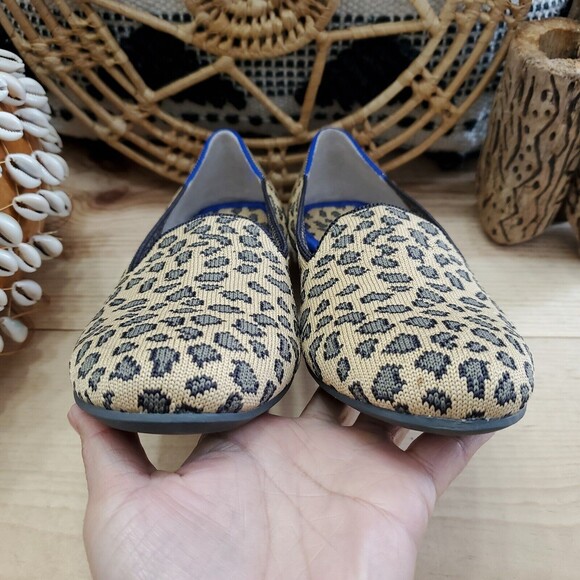 Rothy's 7/37.5 The Spot Loafer Leopard Animal Print Slip On Shoes Flats Women's - Picture 3 of 15